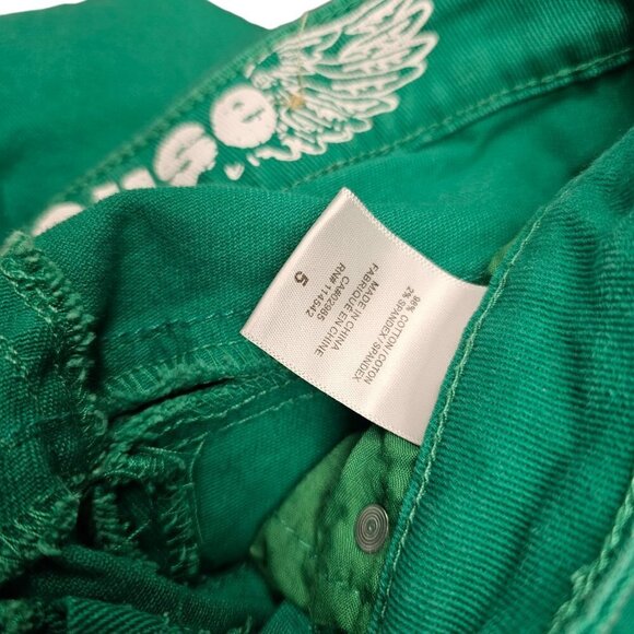 Dollhouse Green Crop Jeans Size 5 - Picture 5 of 6